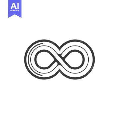 Stylized Infinity Symbol with Multiple Overlapping Lines