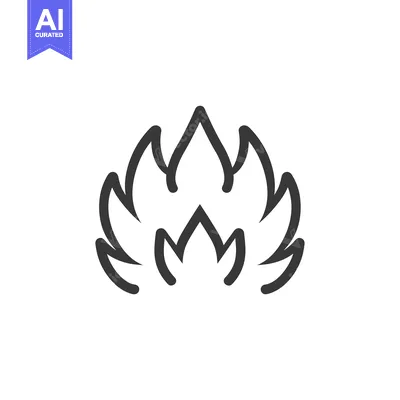 Aset premium populer: Stylized Line Drawing of a Flame