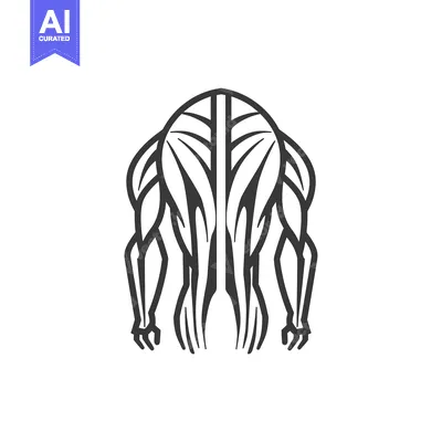 Popular premium asset: Stylized Outline of Human Muscles from Behind