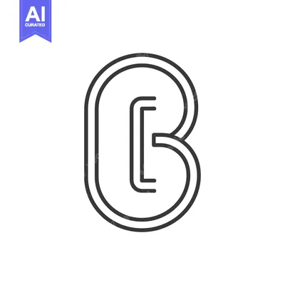 Stylized Outline of the Letter B
