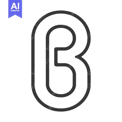 Stylized Outline of the Letter B