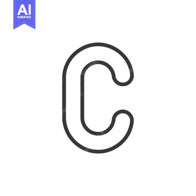 Aset premium populer: Stylized Outline of the Letter C