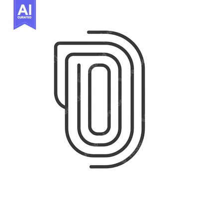 Stylized Outline of the Letter "O" with Additional Lines