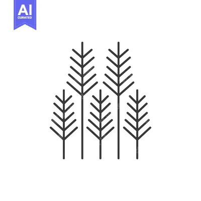 Stylized Representation of a Group of Five Trees