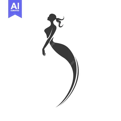 Stylized Silhouette of a Woman with Flowing Hair