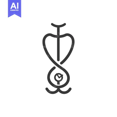 Aset premium populer: Stylized Snake with Checkmark Inside Circle