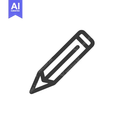 Popular premium asset: Minimalist Pencil Icon: Bold Outline on White Background