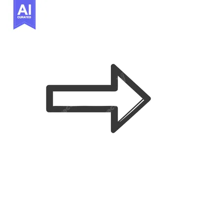 Simple Dark Gray Arrow Pointing Right on White Background