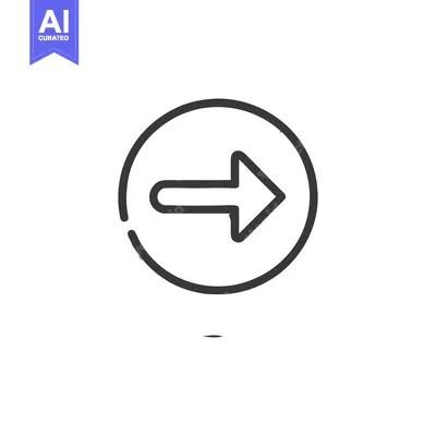 Premium design asset: Simple Right Arrow Icon in Circle, Minimalist Design