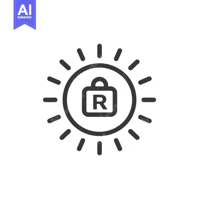 Popular premium asset: Sunburst Icon with Suitcase and Letter R Inside