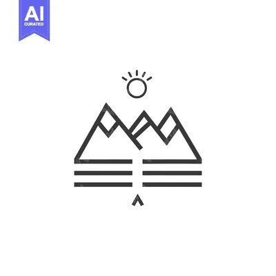 Sun Setting Over Mountain Range with River and Tent