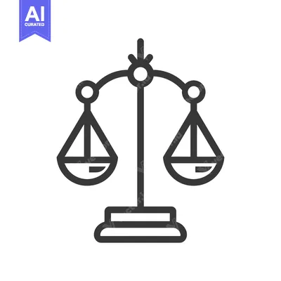 Aset desain premium: A Black and White Line Drawing of a Scale