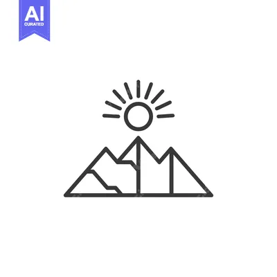 Sun Shining Over a Mountain Range