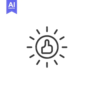 Sun with a Thumbs Up Icon Inside