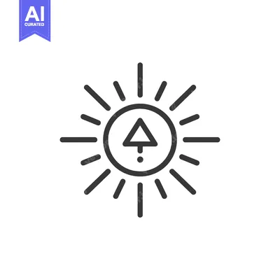 Sun with Upward-Pointing Triangle Inside a Circle