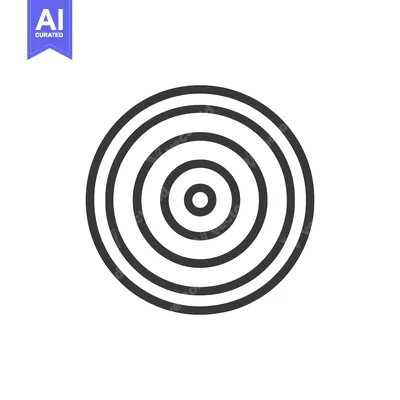 Popular premium asset: Concentric Circles: Minimalist Black Line Art on White Background, Tar