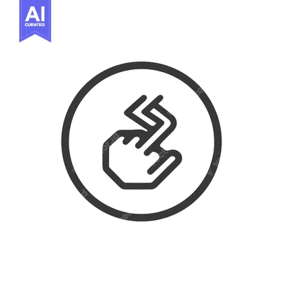 Popular premium asset: Hand with Lightning Bolt Icon in Circle, Minimalist Design