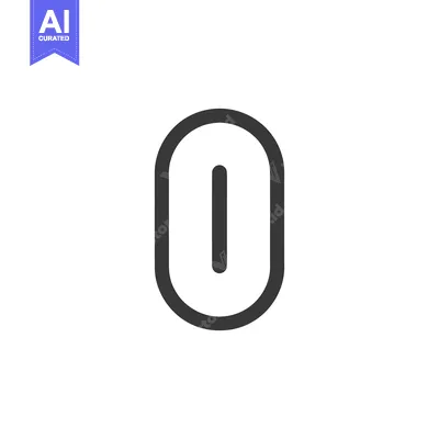 Minimalist Zero: Bold Line Art on White Background
