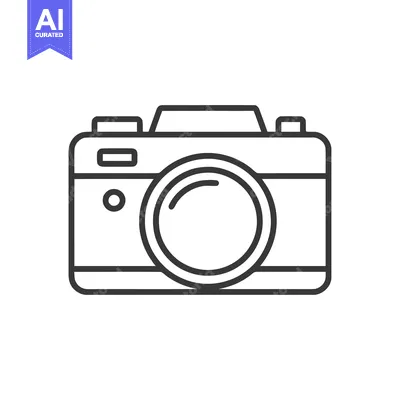 Premium design asset: Minimalist Camera Icon: Sleek Line Art for Photography Concepts