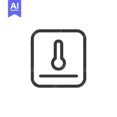 Aset premium populer: Minimalist Thermostat Icon: Temperature Control Symbol in Dark Gray