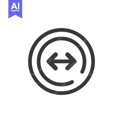 Aset desain premium: Circular Arrows Icon: Bidirectional Movement, Simple Design, Minimalis