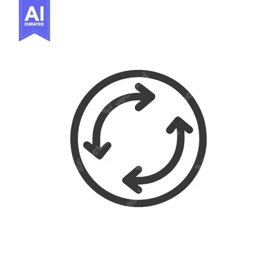 Circular Arrows: A Simple Graphic Symbol of Rotation and Recycling