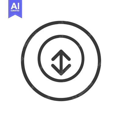 Aset premium populer: Up-Down Arrow Icon in Circle, Simple Graphic Symbol