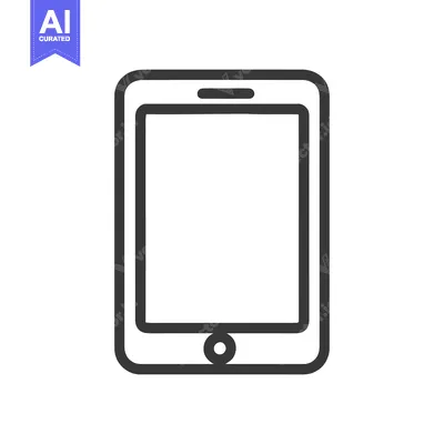 Minimalist Tablet Icon: Clean, Modern Design for Digital Communication