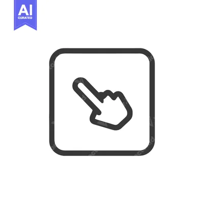 Popular premium asset: Finger Cursor Icon in Rounded Square, Minimalist Design