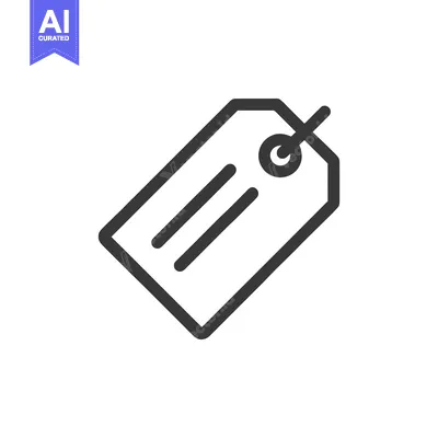 Minimalist Price Tag Icon: Bold Outline, Clean Design, Modern Symbolis
