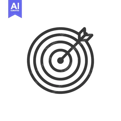 Aset premium populer: Bullseye Arrow Icon: Precision Target Hit, Achievement Symbol, Minimal