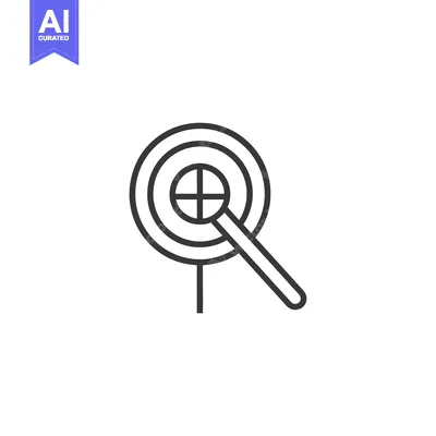 Aset desain premium: Target with a Stick and a Plus Sign in the Center