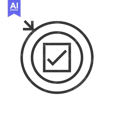 Target with Checkmark and Arrow