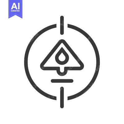 Target with Triangular Symbol and Droplet Inside