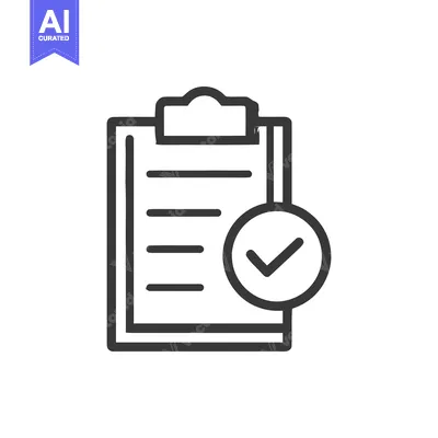 Aset desain premium: Task Alt Icon Line Art Icon 11693