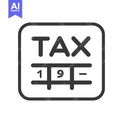 Aset desain premium: Tax Calculation Icon with Rounded Square Frame and Numbers 1 and 9