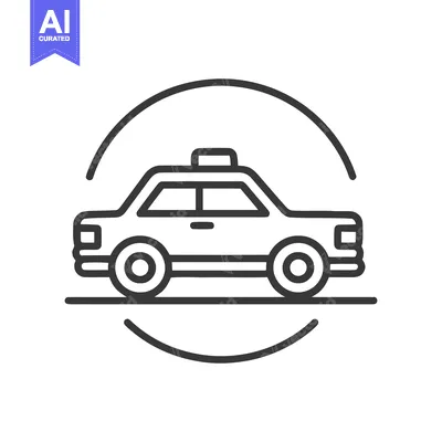 Aset desain premium: Minimalist Police Car Icon with Circular Frame Design