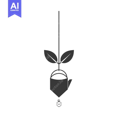 Teapot with Leaves and Hanging Tea Bag