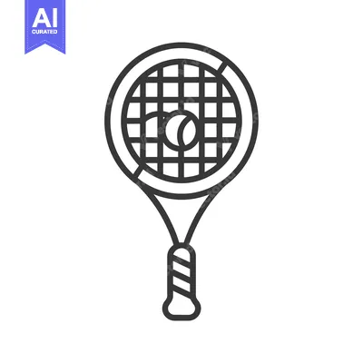 Tennis Racket with Ball Inside the Strings