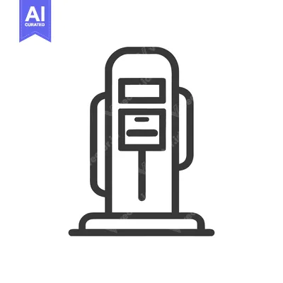 Minimalist Gas Pump Icon: Clean Line Art for Fuel and Energy Concepts