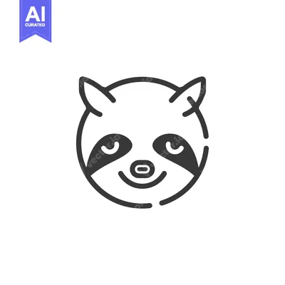 A black and white line drawing of a smiling sloth face
