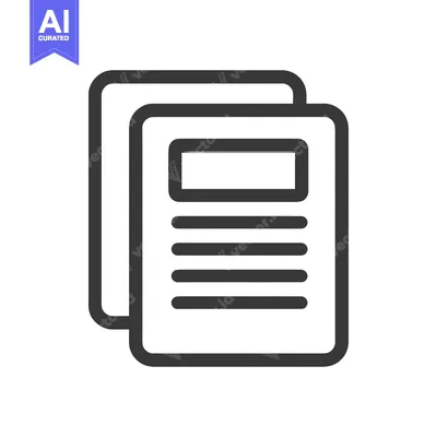 Aset desain premium: Minimalist Documents Icon: Stacked Papers with Rounded Corners and Tex