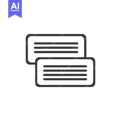 Stacked Text Boxes Icon: Minimalist Design for Communication and Infor