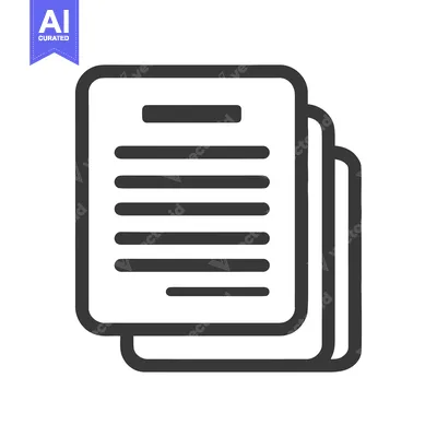Stacked Documents Icon: Simple, Bold Line Art for Business and Informa