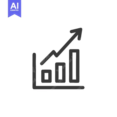 Ascending Bar Graph with Arrow: Growth and Progress Icon