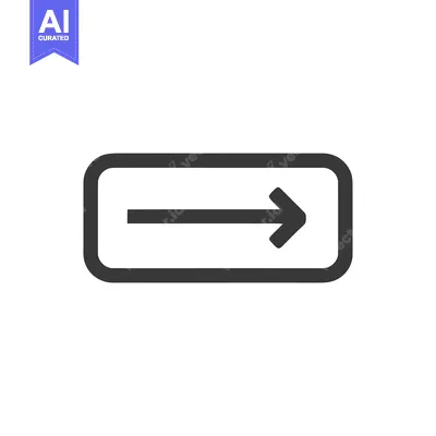 Aset premium populer: Simple Right Arrow Icon in Rounded Rectangle, Dark Gray on White Backg
