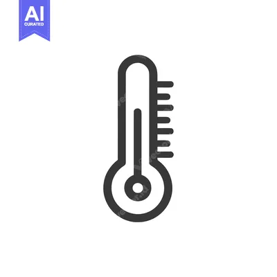 Minimalist Thermometer Icon: Medical, Temperature, and Health Symbol