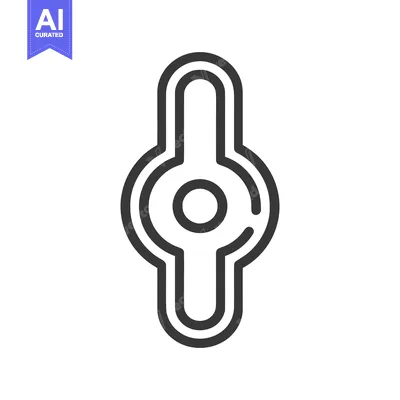 Popular premium asset: Abstract Keyhole Icon: Minimalist Design with Bold Lines and Geometric