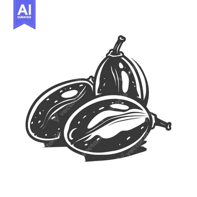 Three Black and White Coffee Beans
