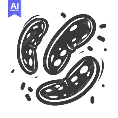 Three Black and White Organic Shapes with Smaller Shapes Inside